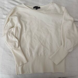Catherine Malandrino Cream Crew Neck Sweater Soft Knit